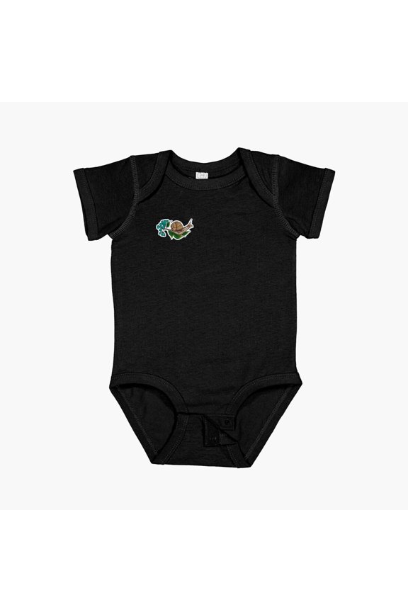 Snail On Branch Short Sleeve Baby One-Piece, New Born, Baby Shower Gift, New Parents Gift