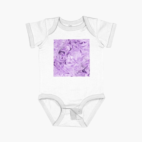 LuvlyCalming Purple Short Sleeve Baby One-Piece, New Born, Baby Shower Gift, New Parents Gift