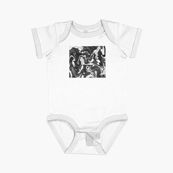 LuvlyReputation Spiral Short Sleeve Baby One-Piece, New Born, Baby Shower Gift, New Parents Gift