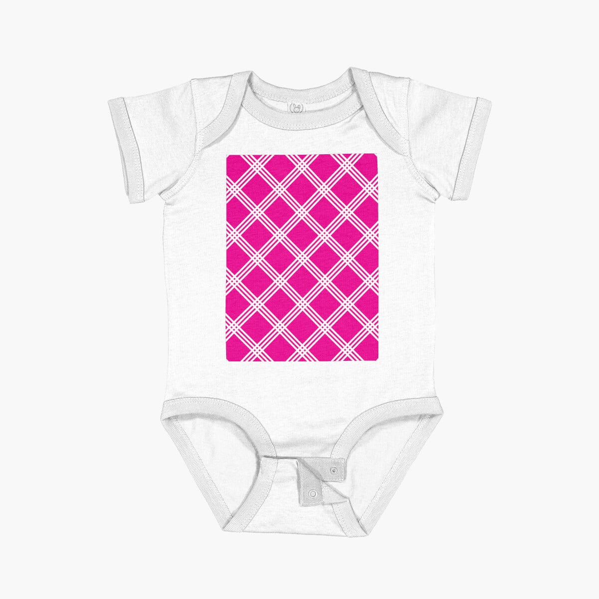 Pink Print Baby Pink and White One Piece One Size Fits S-L