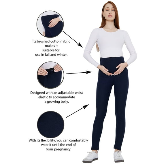 LuvmaBelly Maternity Brushed Jersey Leggings, Maternity