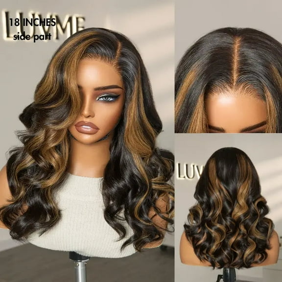 LUVME PreMax Blonde Mix Black Loose Wave Glueless 5x5 HD Lace Closure Wig Large & Small Cap