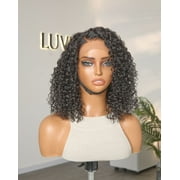 LUVME HAIR LUVME Wet and Wavy 5x5 Closure Pre-Cut Lace Water Wave Wig 12" Glueless Side Part Human Hair Wig Breathable Cap