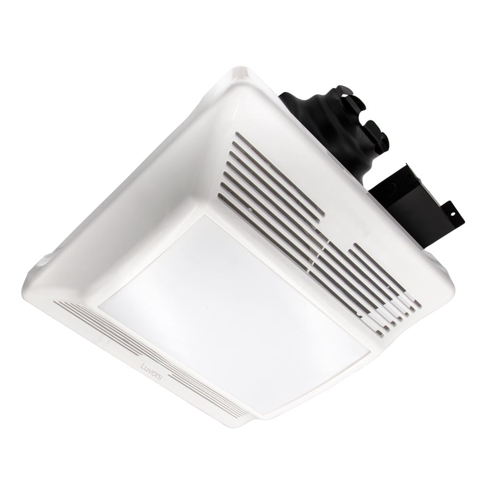 Luvoni 90 CFM Bathroom Exhaust and Ventilation Fan with Light - 1 Sone Quiet Noise Free Operation, Ceiling Mounted Ventilator with Built-in LED Light and White Grill, by Maxxima