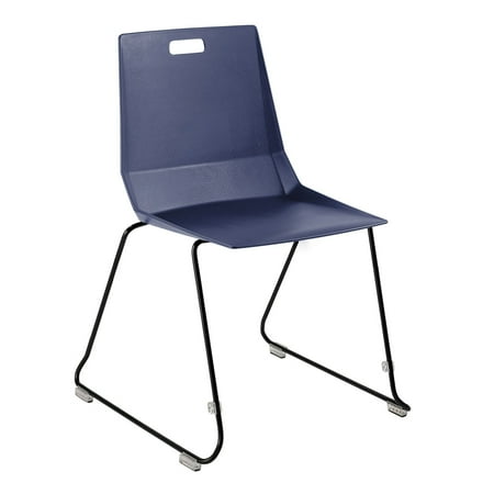 Luvraflex Stack Chair With Blue Polypropylene Back - Seat, Black Frame