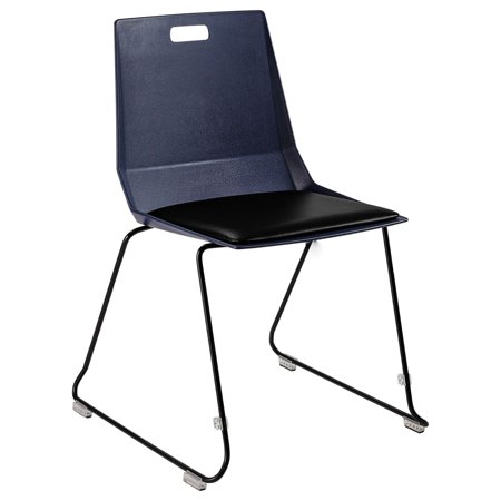 Luvraflex Stack Chair With Polypropylene Back, Padded Seat - Blue, Blue