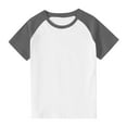 thumbnail image 1 of Luvrsol 2 Pack T-Shirts Unisex Big Kids Solid Basic Short Sleeve Cotton Multipack Summer Daily Tees 110-170, 1 of 8