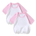 thumbnail image 1 of Luvrsol 2 Pack T-Shirts Unisex Kids Solid Basic Durable Cotton Casual Outdoor Shirts 100-160, 1 of 4