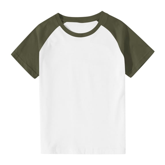 Luvrsol 2 Pack T-Shirts Unisex Kids Solid Basic Soft Cotton Crew Neck All Season Casual Shirts 110-170