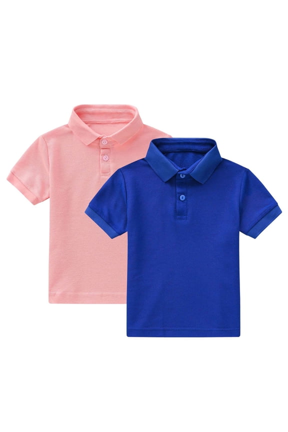2 Pack Unisex Kids Solid Basic Short Sleeve Cotton Multipack Basic Undershirts 90-160