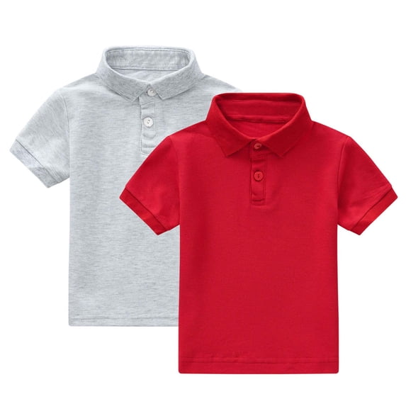 Luvrsol 2 Pack Unisex Kids Solid Basic Short Sleeve Cotton Multipack Basic Undershirts 90-160