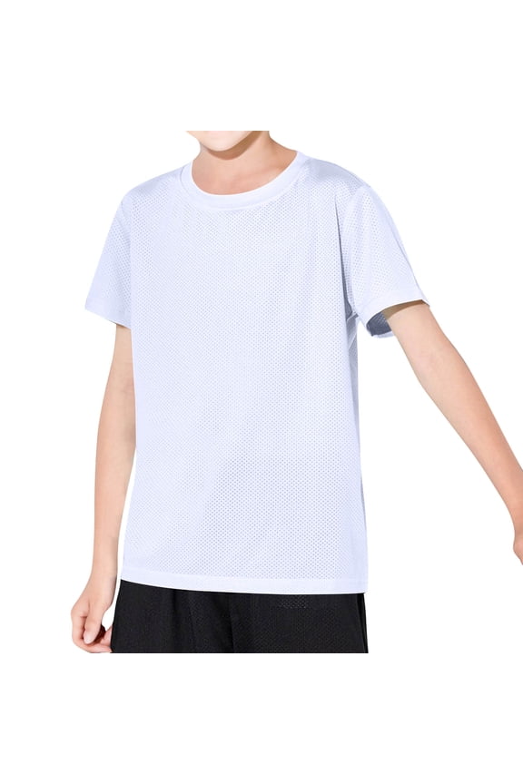 Big Girls' T-Shirt Unisex Kids Solid Basic Classic Crew Neck Cotton Simple Daily Tees 100-180