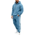 thumbnail image 1 of Luvrsol Big & Tall Men Athletic 2-Piece Lounge Tracksuit Solid Long Sleeve Hooded Top & Daily Wear Jogger Pants S-3XL, 1 of 9