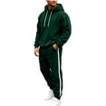thumbnail image 1 of Luvrsol Big & Tall Men Athletic 2-Piece Lounge Tracksuit Solid Long Sleeve Hooded Top & Daily Wear Jogger Pants S-3XL, 1 of 9