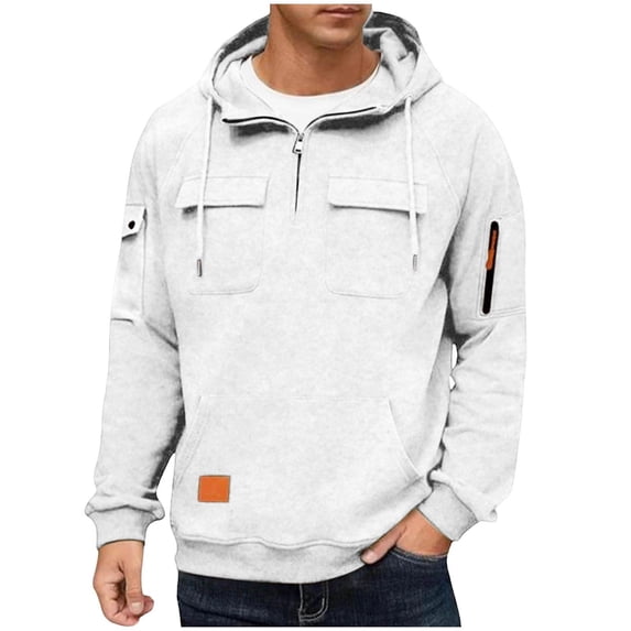 Luvrsol Big & Tall Men Everyday Basic Hoodie Solid Long Sleeve Athleisure Pullover Sweatshirt with Hood S-5XL