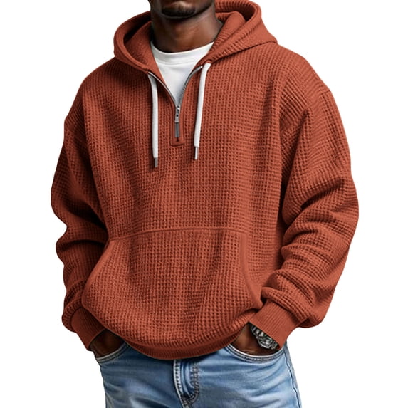 Luvrsol Big & Tall Men’s Athleisure Pullover Hoodie Solid Long Sleeve Basic Hooded Sweatshirt Top S-5XL