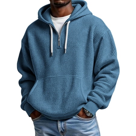 Luvrsol Big & Tall Men’s Athleisure Pullover Hoodie Solid Long Sleeve Basic Hooded Sweatshirt Top S-5XL