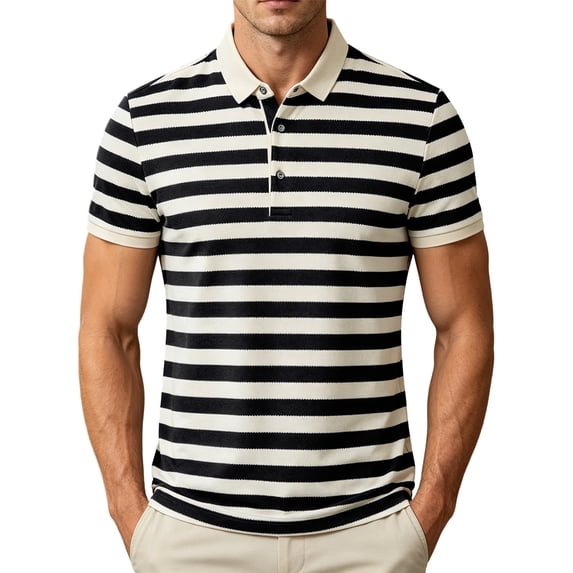 Luvrsol Big & Tall Men's T Shirts Solid Basic Turndown Collar Short Sleeve Light Cotton Simple Work Shirts M-4XL