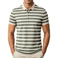 thumbnail image 1 of Luvrsol Big & Tall Men's T Shirts Solid Basic Turndown Collar Short Sleeve Light Cotton Simple Work Shirts M-4XL, 1 of 8