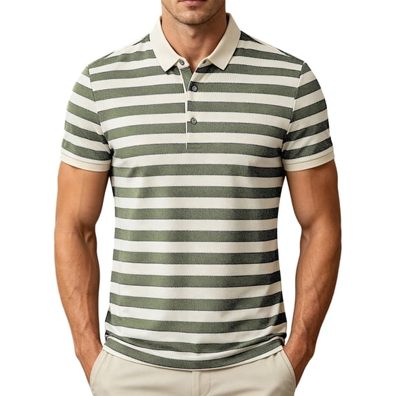 Luvrsol Big & Tall Men's T Shirts Solid Basic Turndown Collar Short Sleeve Light Cotton Simple Work Shirts M-4XL