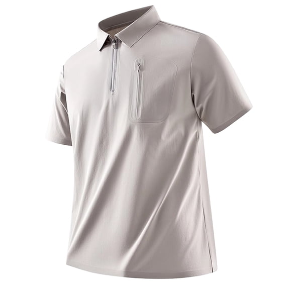 Luvrsol Big & Tall Mens Tshirt Solid Basic Turndown Collar Short Sleeve Light Cotton Simple Work Shirts M-5XL