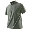thumbnail image 1 of Luvrsol Big & Tall Mens Tshirt Solid Basic Turndown Collar Short Sleeve Light Cotton Simple Work Shirts M-5XL, 1 of 8