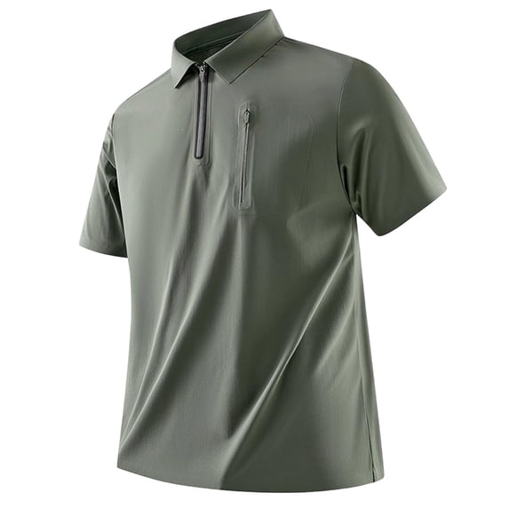 Luvrsol Big & Tall Mens Tshirt Solid Basic Turndown Collar Short Sleeve Light Cotton Simple Work Shirts M-5XL