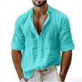 thumbnail image 1 of Luvrsol Big & Tall Shirts for Men Short Sleeve Button Down Shirt Solid Casual, S-5XL, 1 of 4