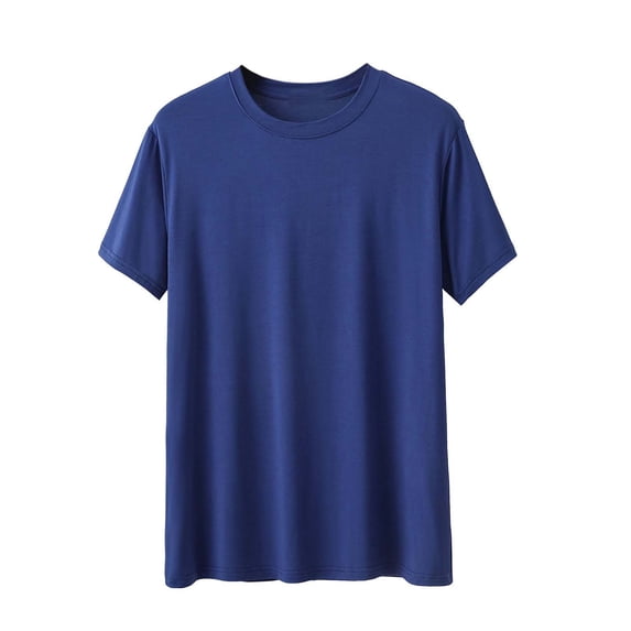 Luvrsol Big and Tall Men T Shirts Solid Cotton Tops Classic Crew Neck Short Sleeve Casual Basic Tee L-5XL