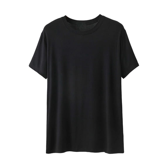 Luvrsol Big and Tall Men T Shirts Solid Cotton Tops Classic Crew Neck Short Sleeve Casual Basic Tee L-5XL