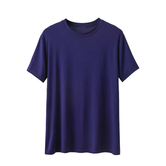 Luvrsol Big and Tall Men T Shirts Solid Cotton Tops Classic Crew Neck Short Sleeve Casual Basic Tee L-5XL