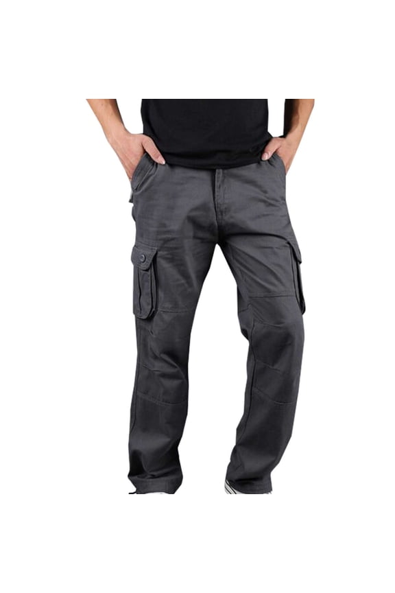 Big and Tall Men Windproof Ripstop Outdoor Cargo Pants Multi Secure Pockets Industrial Work Trousers XS-6XL