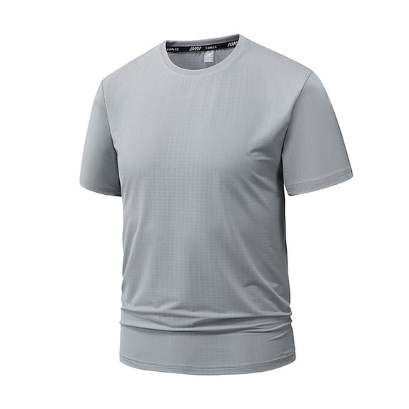Luvrsol Big and Tall Men's T Shirts Solid Casual Tee Moisture Wicking Cotton Blend Short Sleeve Crew Neck M-5XL