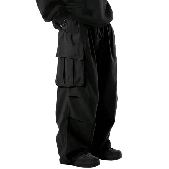 Luvrsol Big and Tall Men's Work Pants Solid Loose-Fit Straight-Leg Casual Cargo with Multiple Pockets, S-5XL
