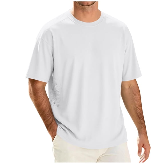 Luvrsol Big and Tall Mens T Shirts Solid Tee Soft Lightweight Quick Dry Cotton Everyday Casual Tops M-4XL