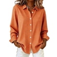 thumbnail image 1 of Luvrsol Button Up Shirt Women Checkered Blouse Long Sleeve Loose Tops for Commute & Daily Errands S-2XL, 1 of 5