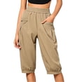 thumbnail image 1 of Luvrsol Capris for Women with Pockets Outdoor Cargo Capri Stretch Quick Dry Casual Walking Hiking Trousers S-3XL, 1 of 5