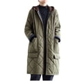 thumbnail image 1 of Luvrsol Coats for Women Thickened Cotton Padded Jacket Long Sleeve Casual Winter Outerwear M-4XL, 1 of 8