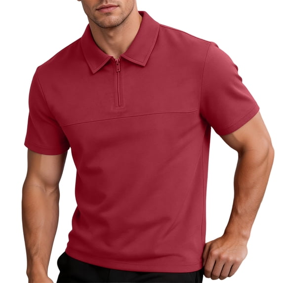 Luvrsol Cotton T Shirts for Men Big & Tall Plain Solid Basic Lapel Collar Soft Cotton Everyday Wear Shirts M-4XL