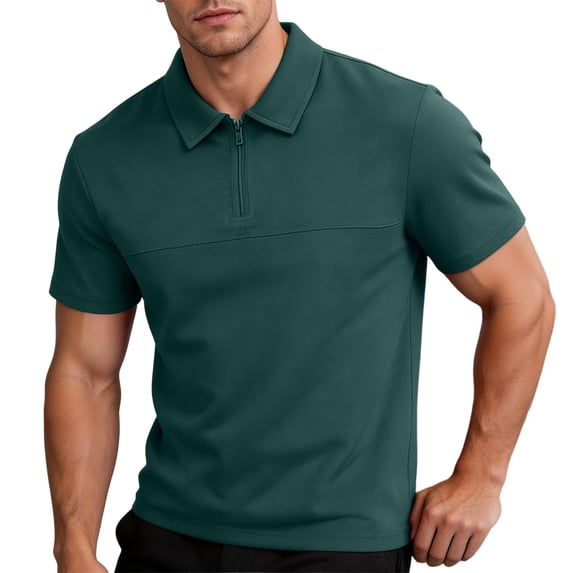 Luvrsol Cotton T Shirts for Men Big & Tall Plain Solid Basic Lapel Collar Soft Cotton Everyday Wear Shirts M-4XL