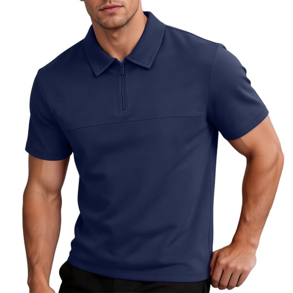 Luvrsol Cotton T Shirts for Men Big & Tall Plain Solid Basic Lapel Collar Soft Cotton Everyday Wear Shirts M-4XL