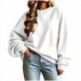 thumbnail image 1 of Luvrsol Crewneck Sweatshirts Women Oversized Long Sleeve Drop Shoulder Pullover Casual Loose Solid Tops, White S-2XL, 1 of 6