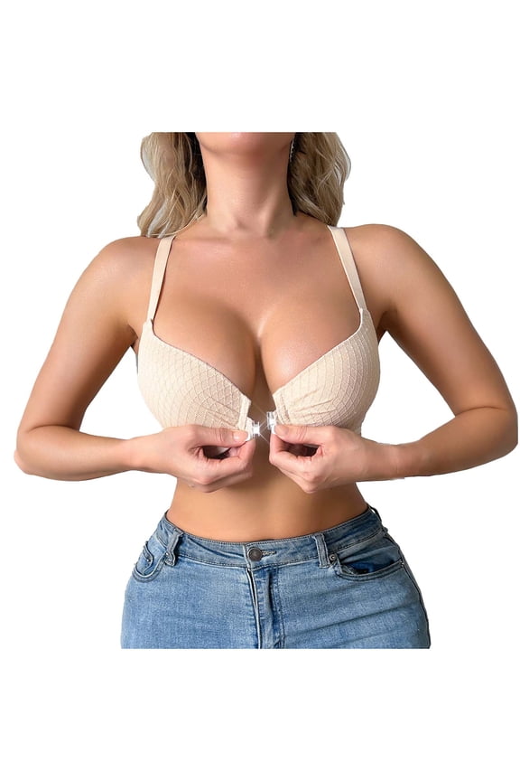 Front Closure Bras for Women Plus Size Minimal Stitch Invisible Edge Casual office All Occasion Bra S-5XL