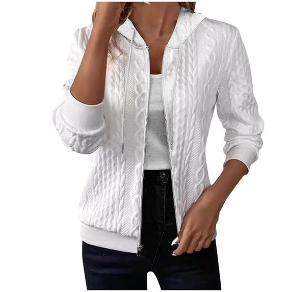 Luvrsol Hoodies for Women Light Zip Up Hoodie Outer Layer Cropped Jacket Sweatshirt with Pockets S-2XL