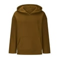 thumbnail image 1 of Luvrsol Hoodies for Women Pullover Sweatshirt Casual Solid Pockets Hooded Tops with Tapered Hem S-2XL, 1 of 5