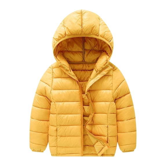 Luvrsol Kids Hooded Lightweight Puffer Jacket, Zip‑Up Casual Outerwear for Boys Girls 110-170