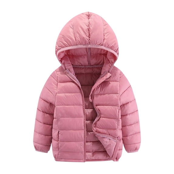 Luvrsol Kids Hooded Lightweight Puffer Jacket, Zip‑Up Casual Outerwear for Boys Girls 110-170
