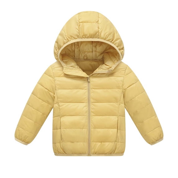 Luvrsol Kids Packable Hooded Puffer Jacket, Zip‑Up Lightweight Portable Boys Girls Outerwear 100-160