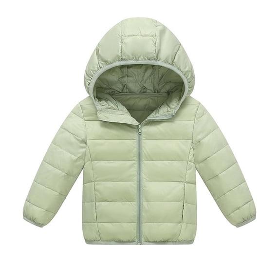Luvrsol Kids Packable Hooded Puffer Jacket, Zip‑Up Lightweight Portable Boys Girls Outerwear 100-160