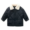 thumbnail image 1 of Luvrsol Kids Stand Collar Quilted Bomber Jacket Full Zip Long Sleeve Padded Casual Outer Coat for Boys Girls, Black 4, 1 of 4